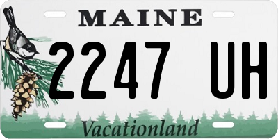ME license plate 2247UH