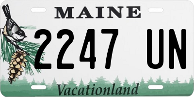 ME license plate 2247UN