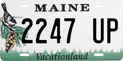 ME license plate 2247UP