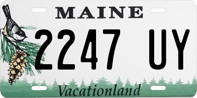 ME license plate 2247UY