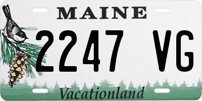 ME license plate 2247VG