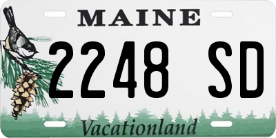 ME license plate 2248SD