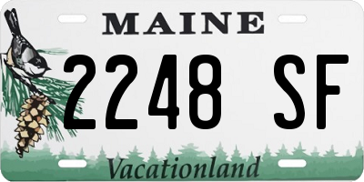 ME license plate 2248SF
