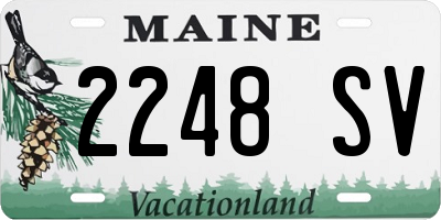 ME license plate 2248SV