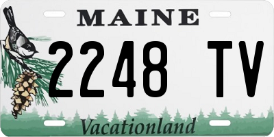 ME license plate 2248TV