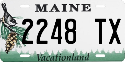 ME license plate 2248TX