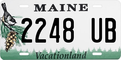 ME license plate 2248UB