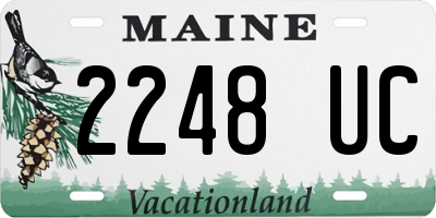 ME license plate 2248UC