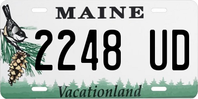 ME license plate 2248UD