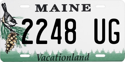 ME license plate 2248UG