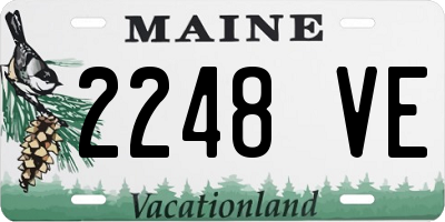 ME license plate 2248VE