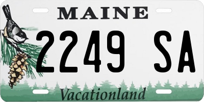 ME license plate 2249SA