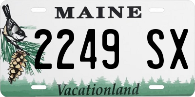 ME license plate 2249SX