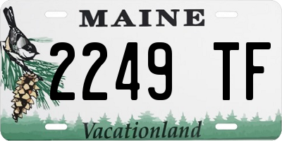ME license plate 2249TF