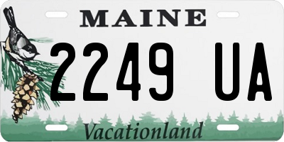 ME license plate 2249UA