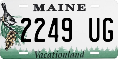 ME license plate 2249UG