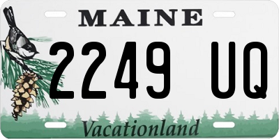ME license plate 2249UQ