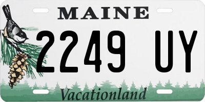 ME license plate 2249UY