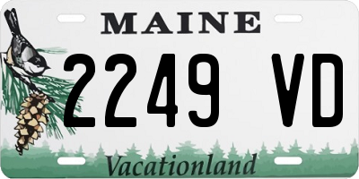 ME license plate 2249VD