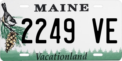 ME license plate 2249VE