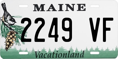 ME license plate 2249VF