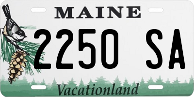 ME license plate 2250SA