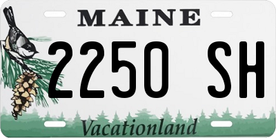 ME license plate 2250SH
