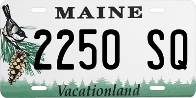 ME license plate 2250SQ