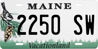 ME license plate 2250SW