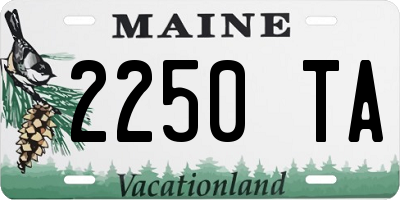 ME license plate 2250TA