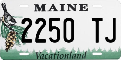 ME license plate 2250TJ
