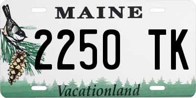 ME license plate 2250TK