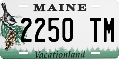 ME license plate 2250TM