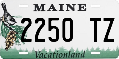 ME license plate 2250TZ