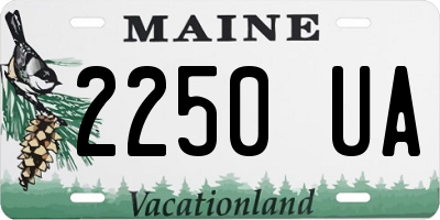 ME license plate 2250UA