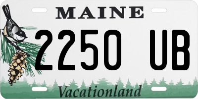 ME license plate 2250UB