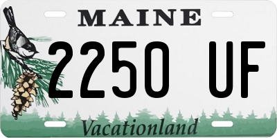 ME license plate 2250UF