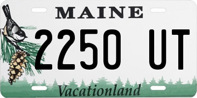 ME license plate 2250UT