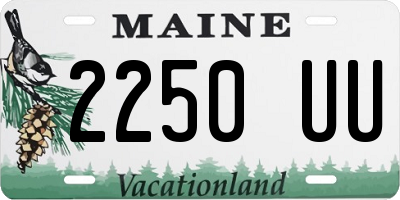 ME license plate 2250UU