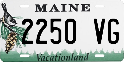 ME license plate 2250VG