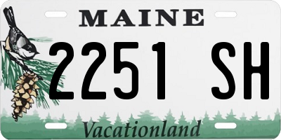 ME license plate 2251SH