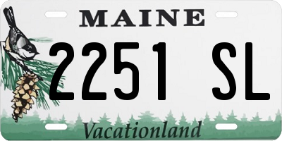 ME license plate 2251SL