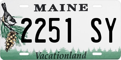 ME license plate 2251SY