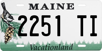 ME license plate 2251TI