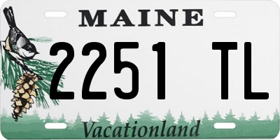 ME license plate 2251TL