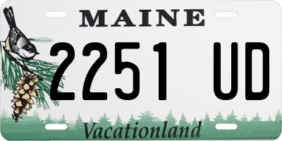 ME license plate 2251UD