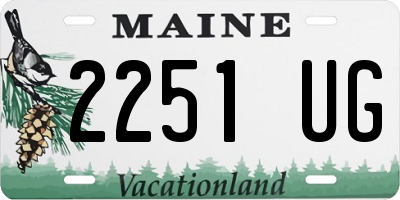 ME license plate 2251UG