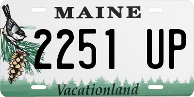 ME license plate 2251UP