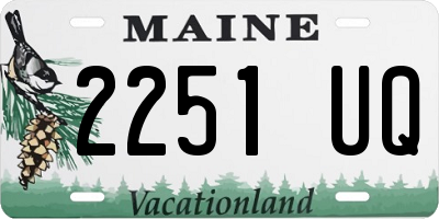 ME license plate 2251UQ