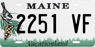 ME license plate 2251VF